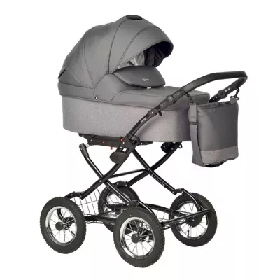Коляска 2в1 Indigo BARBARA Classic (Ba 05 (т.серый)) Коляска 2в1 Indigo BARBARA Classic (Ba 05 (т.серый))