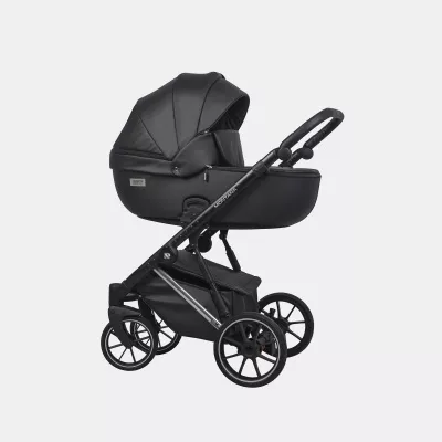 Коляска Riko Basic Montana Premium Silver 2 в 1, 22 Black черный Коляска Riko Basic Montana Premium Silver 2 в 1, 22 Black черный