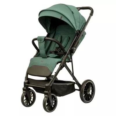 Коляска прогулочная Indigo Delta, зеленый-серый