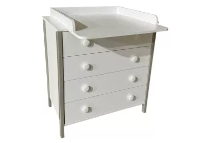 Комод пеленальный Антел Solnyshko со съемной пел. доской, ЛДСП 800/4 (белый-серый)