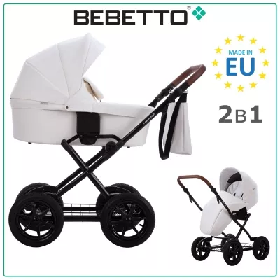 Коляска Bebetto Aquarius PRO 2 в 1, (экокожа) 01 CZM Коляска Bebetto Aquarius PRO 2 в 1, (экокожа) 01 CZM