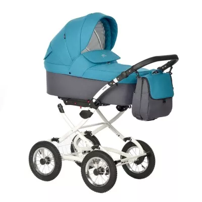 Коляска-люлька Indigo Blues Classic (1 в 1) - Bl 06 (морская волна)