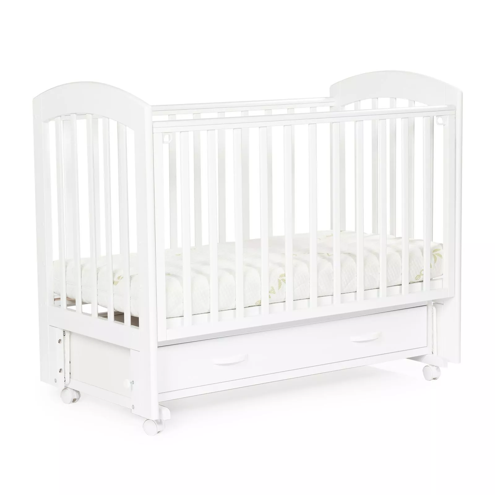 Кровать детская Bebizaro Regency, White, Маятник универсальный с ящиком