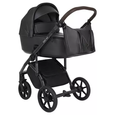 Коляска Roan Bass Next Ecco 2 в 1 - Black Pearl/Black/ручка Тем.коричневый Коляска Roan Bass Next Ecco 2 в 1 - Black Pearl/Black/ручка Тем.коричневый