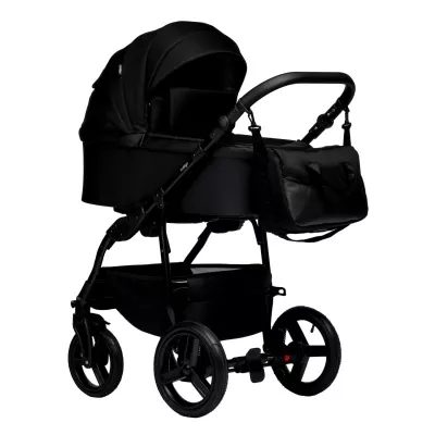 Коляска Indigo Impulse Eco 2 в 1, Ie 08, черная кожа+черный Коляска Indigo Impulse Eco 2 в 1, Ie 08, черная кожа+черный