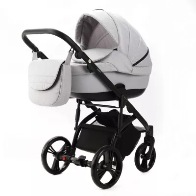 Коляска Adamex Lanti 2 в 1, LN-PS46, св.серый + св.серая кожа