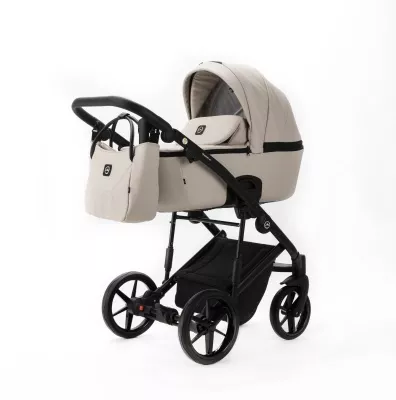 Коляска Adamex Mobi New Deluxe 2 в 1, MN-SA7, светло-бежевая кожа Коляска Adamex Mobi New Deluxe 2 в 1, MN-SA7, светло-бежевая кожа