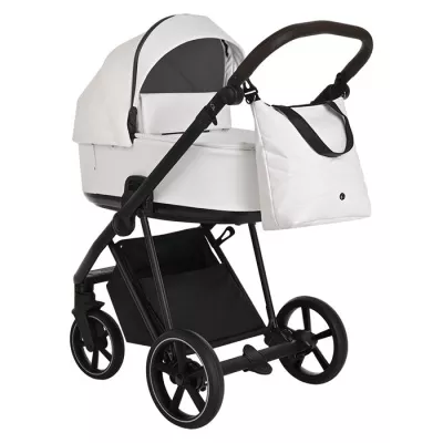 Коляска Roan Sol Eco 2 в 1 - White/Black/руч.Тем.коричневый Коляска Roan Sol Eco 2 в 1 - White/Black/руч.Тем.коричневый