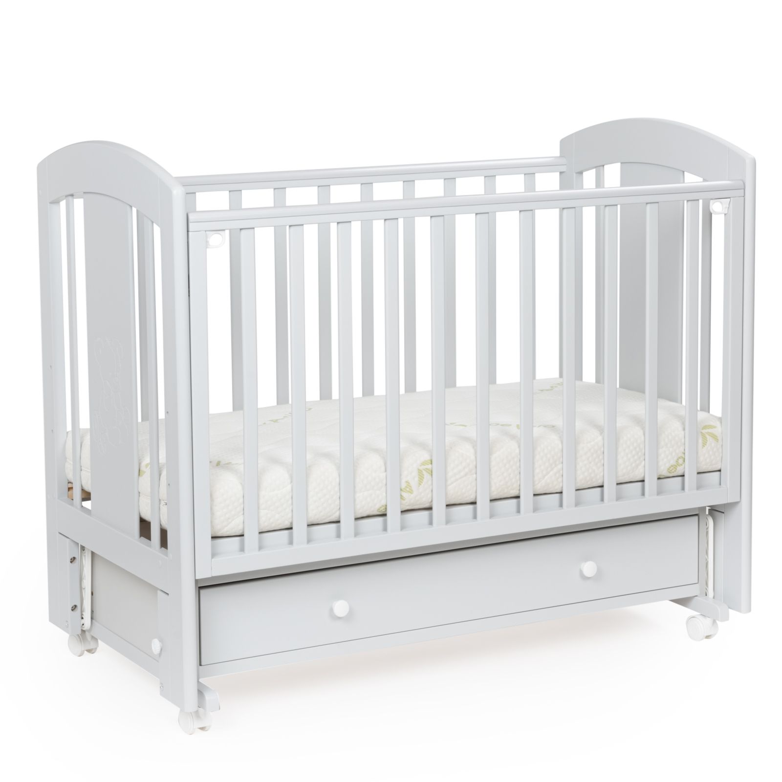 Кровать детская Bebizaro Regency Teddy маятник универсальный, Gray