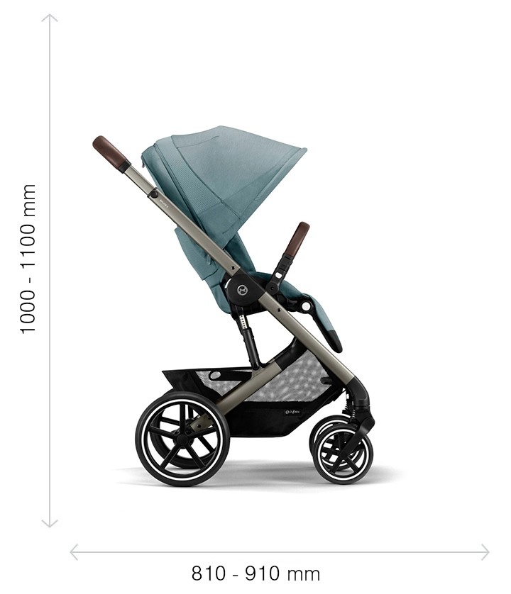 Размеры CYBEX Balios S Lux в разложенном виде