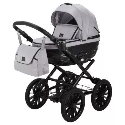 Коляска Adamex Chantal Retro 2 в 1, C202, св.серый Коляска Adamex Chantal Retro 2 в 1, C202, св.серый