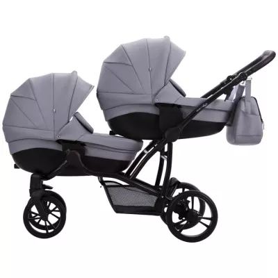 Коляска для двойни Bebetto42 Сomfort PRO 2 в 1 (экокожа) – 01