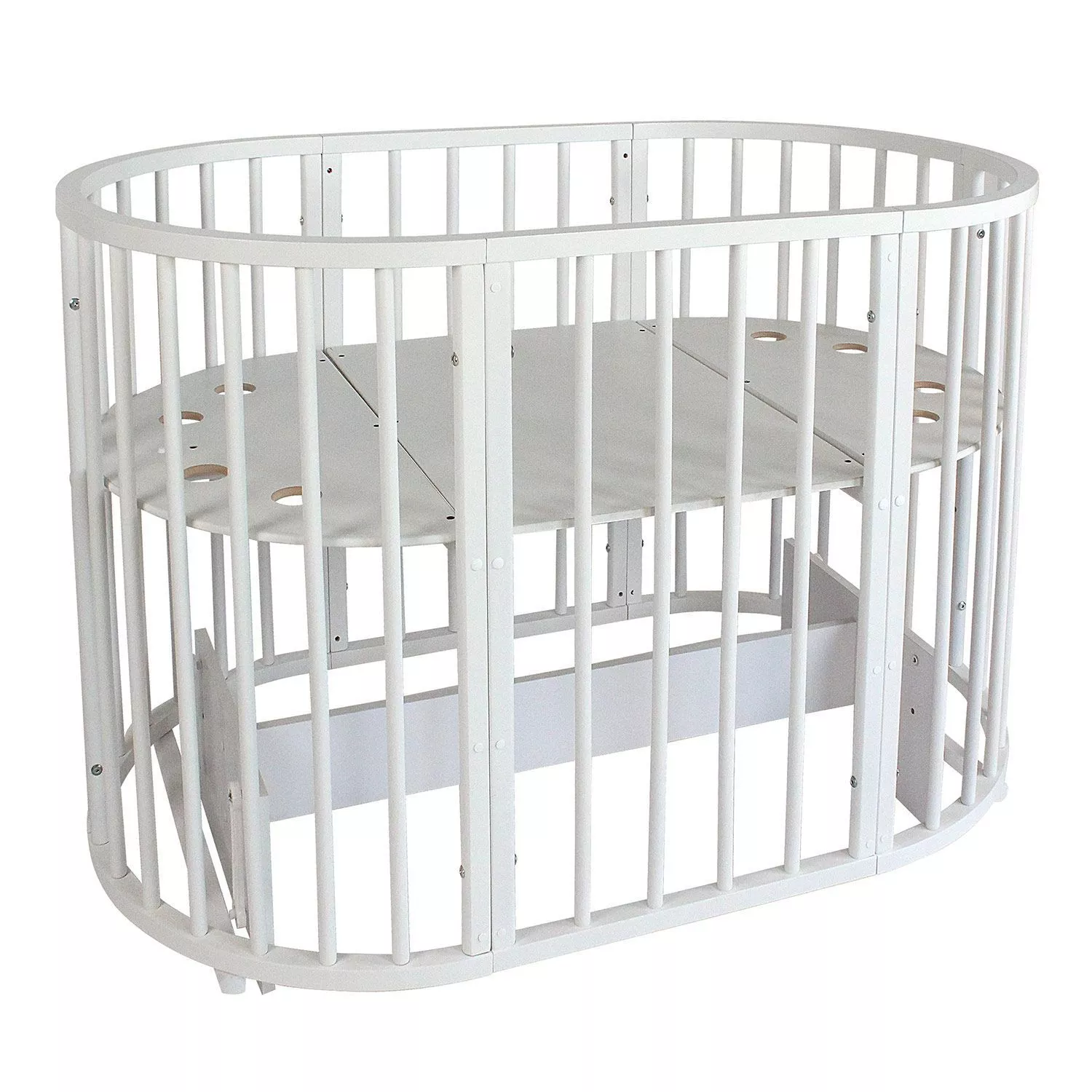 Кровать детская Indigo Simple 7в1, поперечный маятник, белый