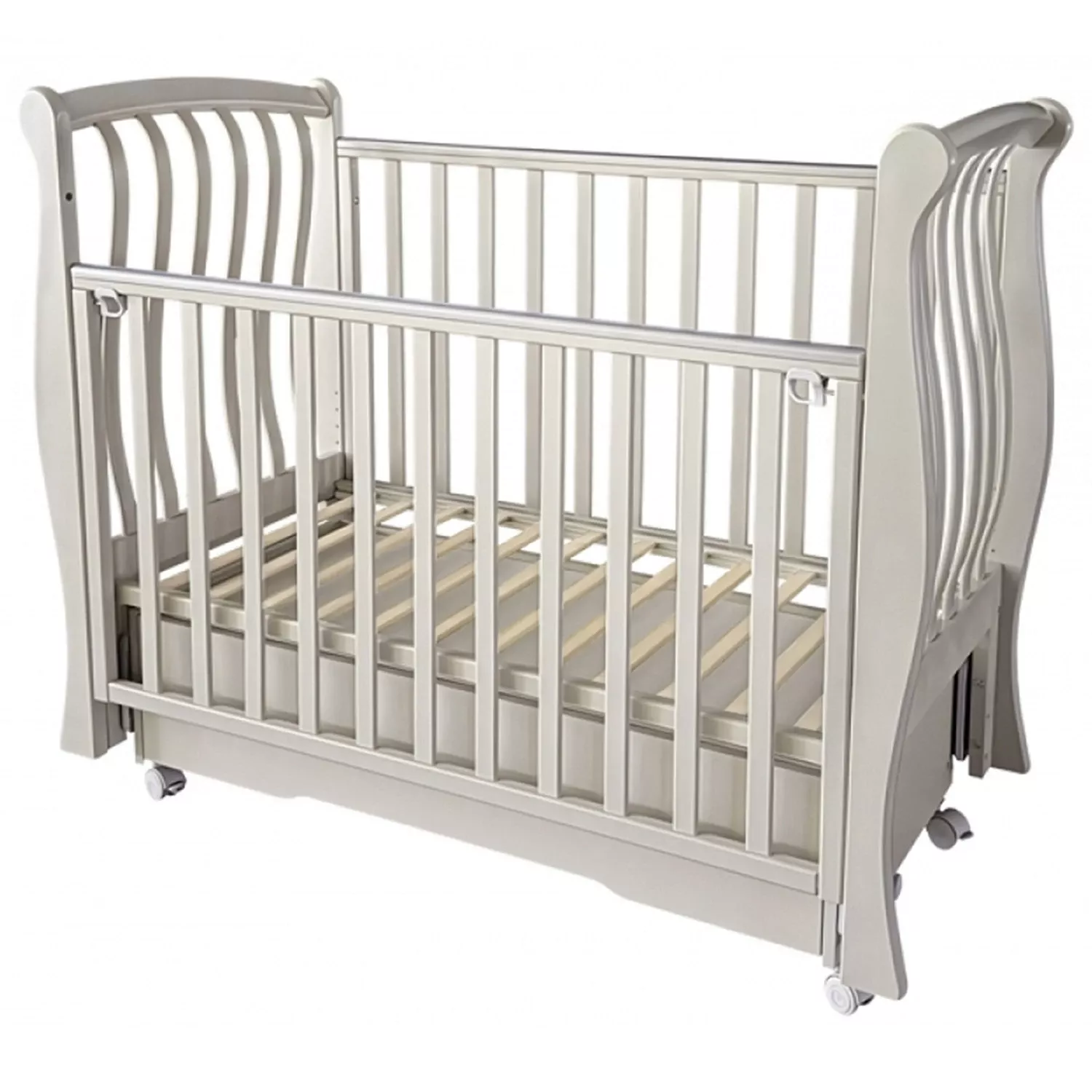 Кровать детская Антел Luiza-3, универсальный маятник, колеса, ящик, кашемир