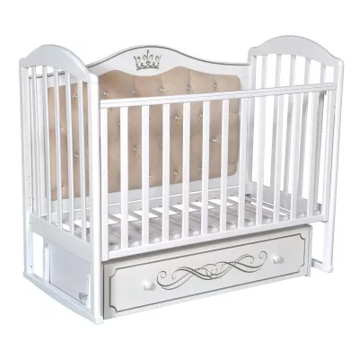 Кровать детская Антел Anita-999 с мягкой вставкой, цвет белый