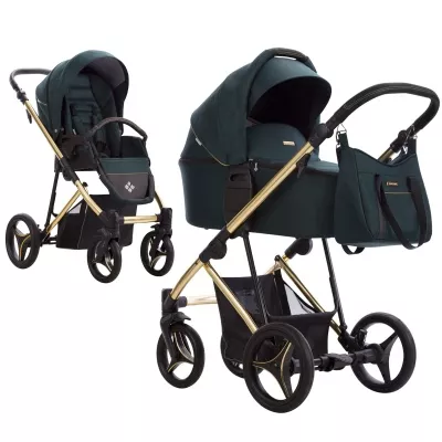 Коляска Bebetto Flavio Premium Class 2 в 1, Gold 01