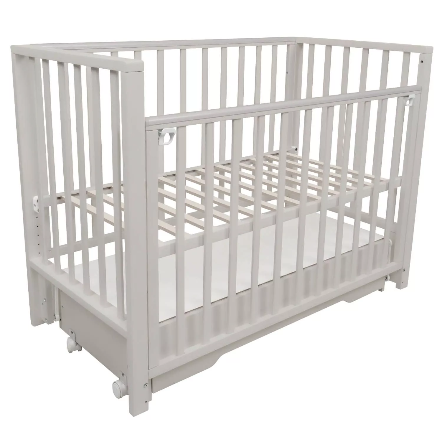 Кровать детская Indigo Norden, универсальный маятник, ящик, серый