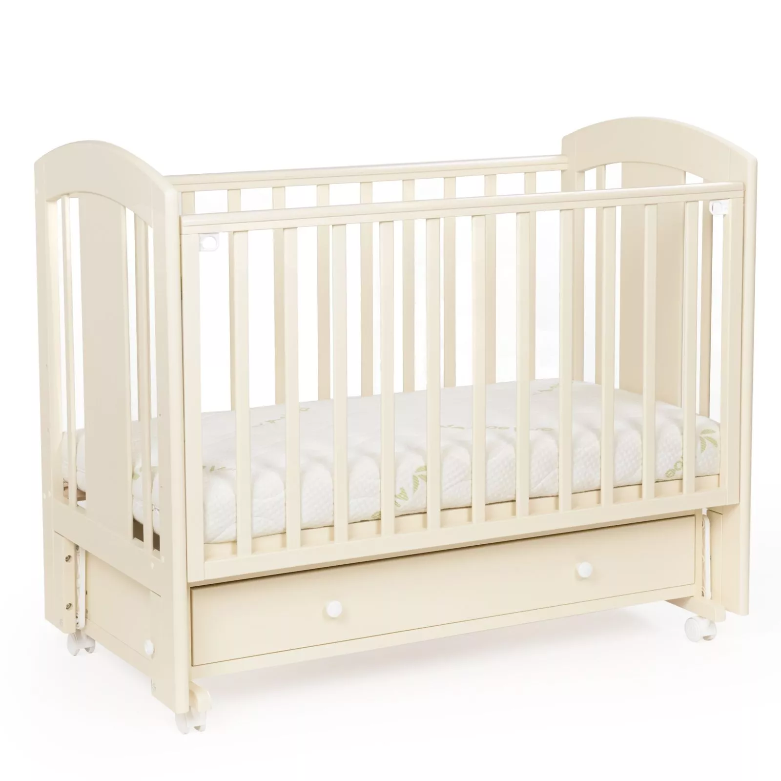 Кровать детская Bebizaro Regency Teddy маятник универсальный с ящиком, Vanilla