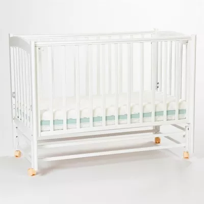 Детская кровать Mr Sandman Pocket Base 120х60 см с маятником из массива бука от 0 до 5 лет Белый