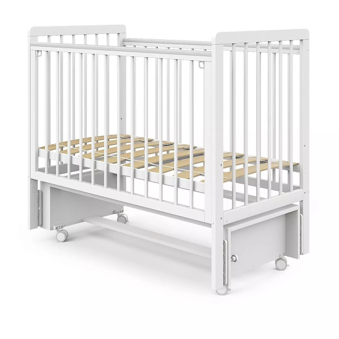 Кровать детская Pituso Tiny маятник, Белая аляска