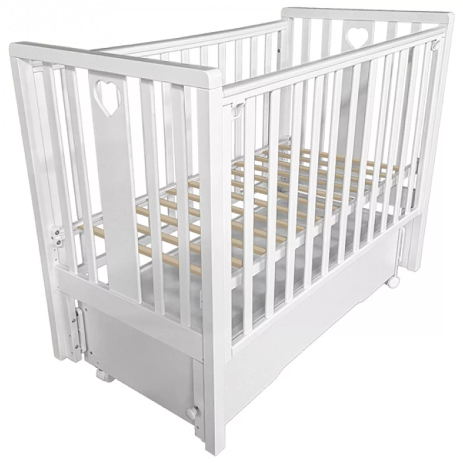 Кровать детская Алита Лада, универсальный маятник, ящик, белый