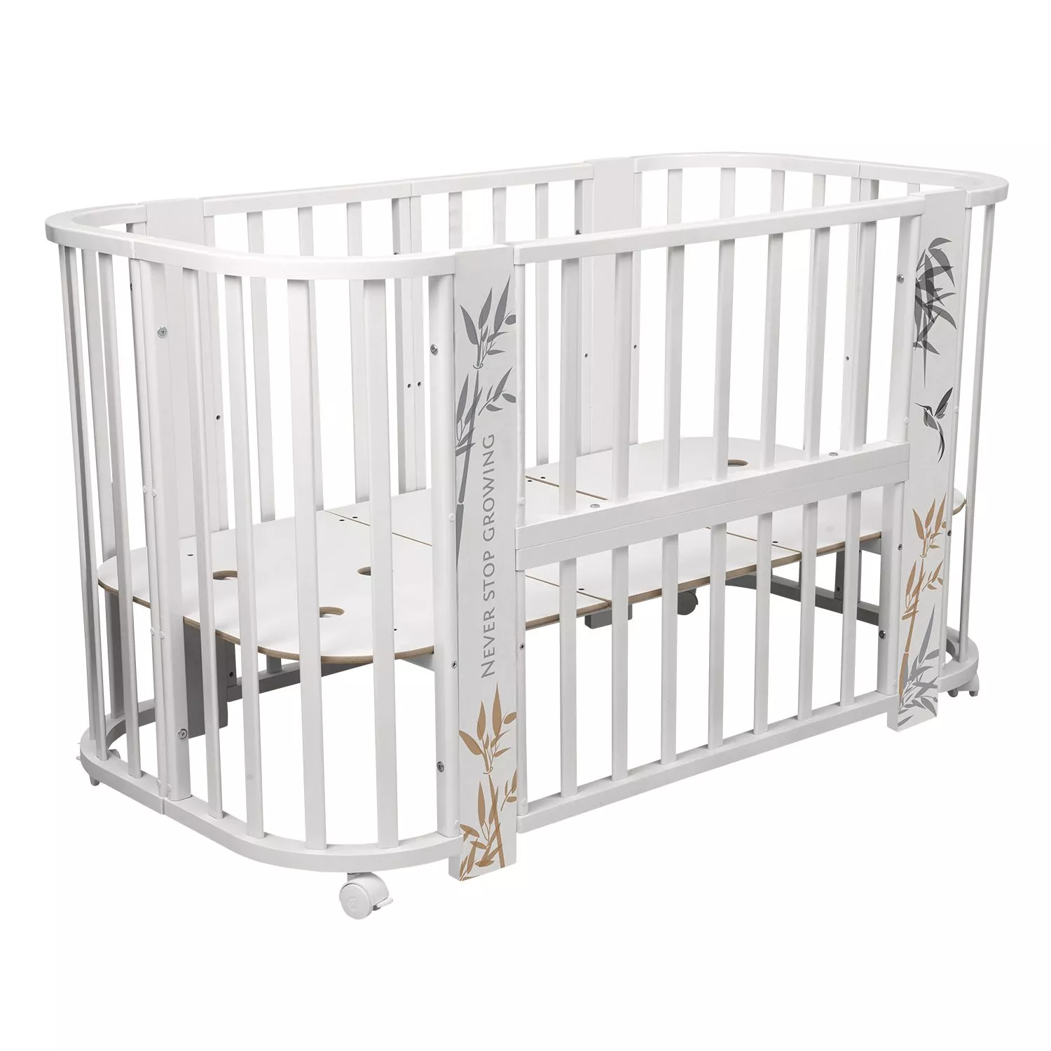 Кровать-трансформер Indigo Green Line 5 в 1, поперечный маятник, бамбук