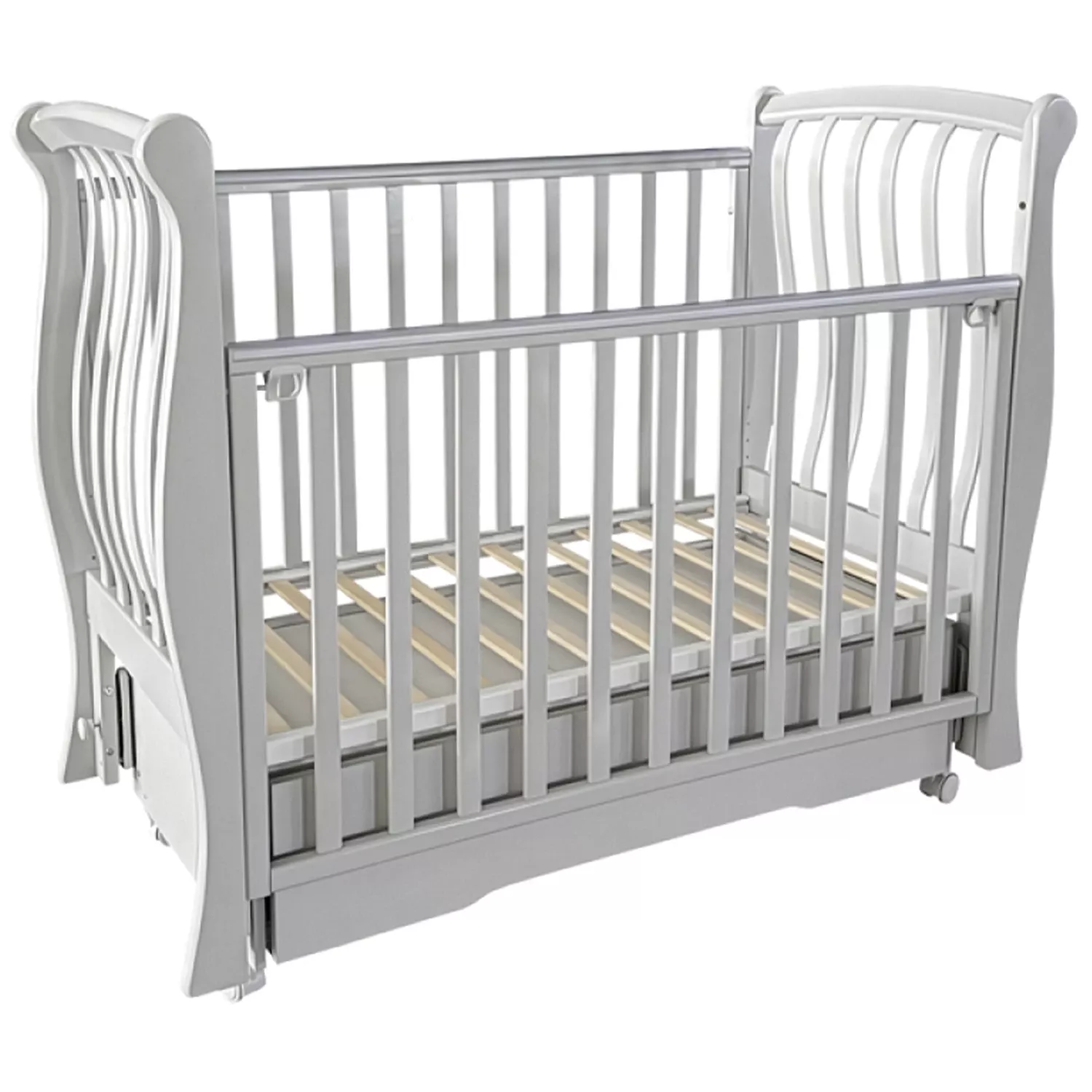 Кровать детская Антел Luiza-3, универсальный маятник, колеса, ящик, лунная ночь