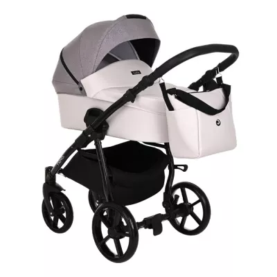 Коляска Tutis Novo Reflective 2 в 1 - Кожа Pearl Metalic/Grey Print