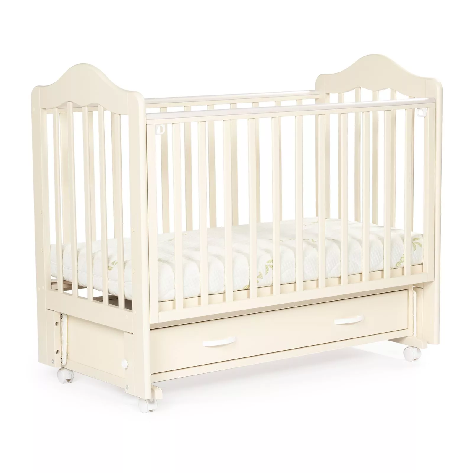 Кровать детская Bebizaro Fillmore маятник универсальный с ящиком, Vanilla