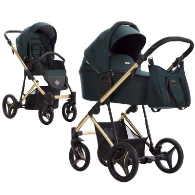 Коляска Bebetto Flavio Premium Class 2 в 1, Gold 01