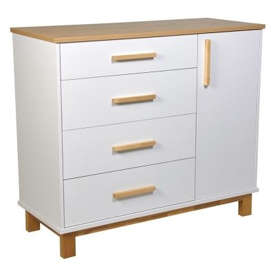 Комод Polini kids Simple 3403 Белый/Натуральный