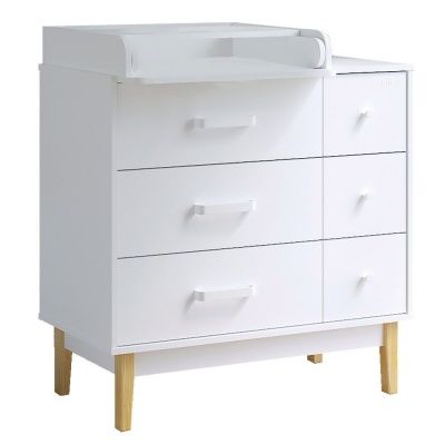 Комод пеленальный Piuso Kids Vintage Premium, ЛДСП, 6 ящиков, Белый аляска (2 места)