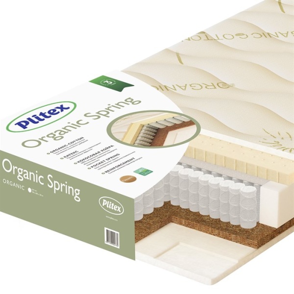 Матрац детский Plitex Organic Spring 1190х600х140 мм